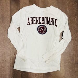 Like new! Abercrombie white long sleeve shirt, size 10